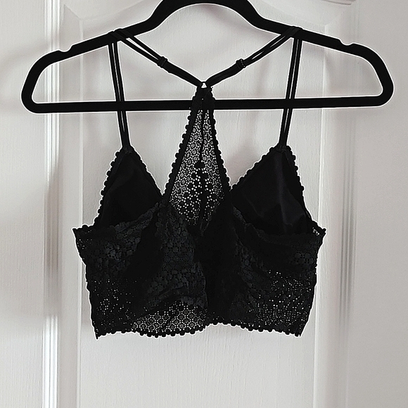 ✨CLEAR OUT PRICE!✨ NWOT Aerie Triangle Lace Strappy Longline bralette - Picture 3 of 5